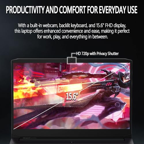 Image of Lenovo 15.6 inch IdeaPad Gaming 3 Laptop, GeForce RTX 2050, 32GB RAM, 1TB PCIe, 15.6 inch FHD 144Hz IPS Display, AMD Ryzen 5 5500H, Backlit Keyboard, Ethernet RJ-45, Windows 11 Pro, WOWPC Recovery USB