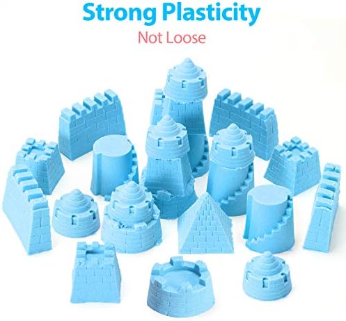 Play Sand: Theefun 46Pcs Sand Toys Set with 3lbs Colored Sand-Beach Sand,Foldable Cloth Sandbox, Castle Tools, Dinosaur Figures-Sand Art Kits for Toddlers Boys Girls Gifts 2 51PcWalBSRL. AC