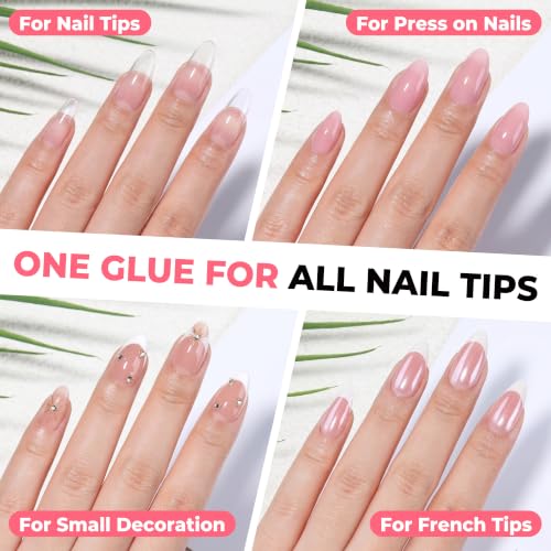 Image of UNA GELLA 10ml Strong Nail Glue Gel for Press On Nails Air Dry Brush On