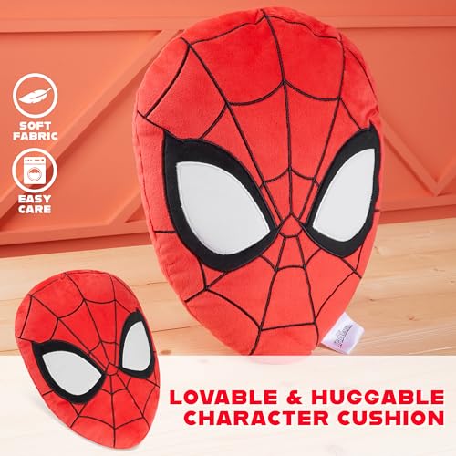 Disney Spiderman 3D Plush Pillow Cushions for Bed, Kids Bedroom Accessories 34 x 25cm - Spiderman Gifts for Boys (Red) Disney Spiderman 3D Plush Pillow Cushions for Bed, Kids Bedroom Accessories 34 x 25cm - Spiderman Gifts for Boys (Red)