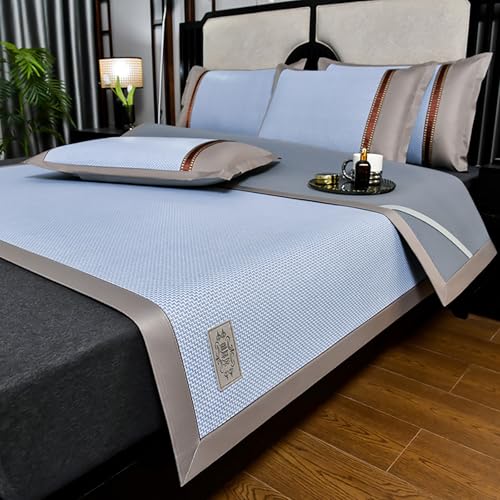 Alfombrilla de dormir refrescante de ratán plegable y ropa de cama limpia