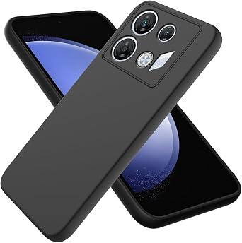 Case for Infinix GT 10 Pro, Silicone Protective Phone Case for Infinix GT 10 Pro with Silicone Lanyard, Slim Thin Soft Shockproof Cover for Infinix GT 10 Pro Silicone Case Black