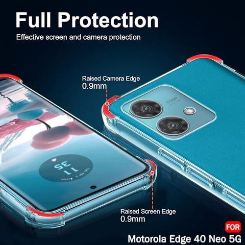 Image of TheGiftKart Crystal Clear Back Cover Case for Motorola Moto Edge 40 Neo 5G | Shockproof Soft TPU Case | Cushioned Edges for Ultimate Protection Back Cover Case (TPU, Transparent)