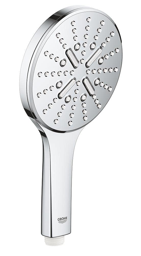 Grohe Chrome Rainshower 130 Smartactive Hand Shower 130Mm Shower Head With 3 Sprays Finish Made In Germany 26544000