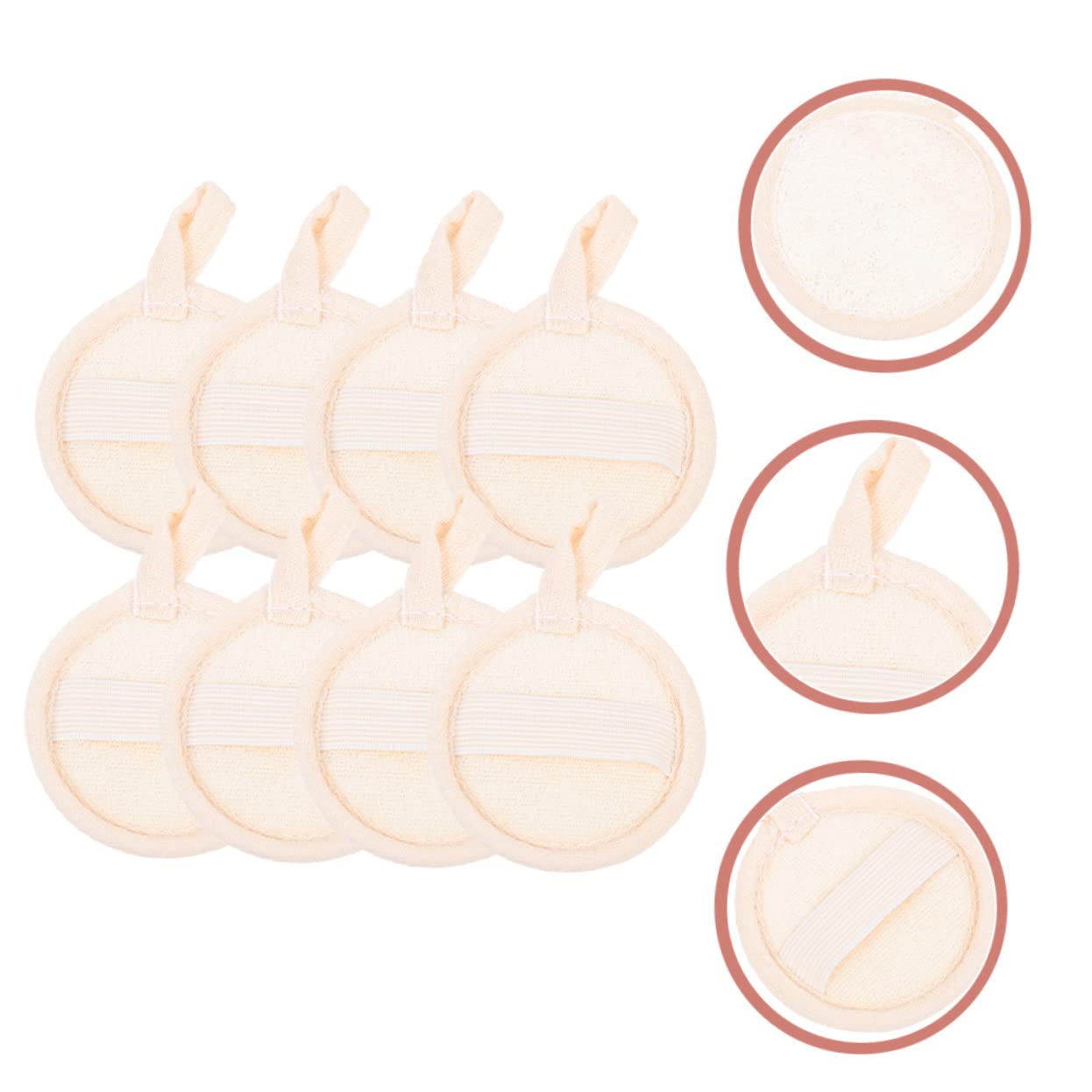 minkissy 40pezzi Spugne Esfolianti Luffa Naturale Per Viso Tappetini Esfolianti Morbidi e Riutilizzabili Per Della Perfetti Per Bagno e Spa