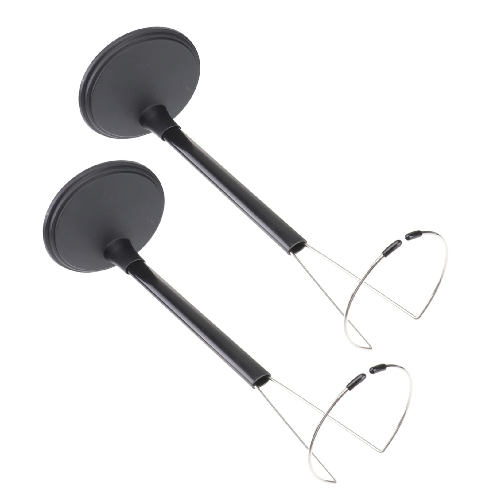 YARNOW 2Pcs Creative Doll Stand Portable and Sturdy Support Rack for Dolls Height Display for Home and Store Use Black