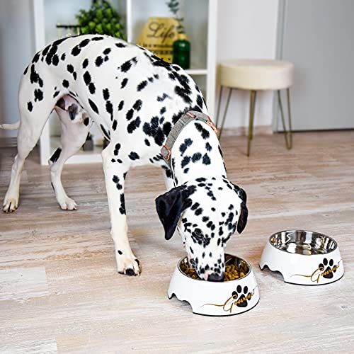 ne&no® Futternapf 2er Set für große Hunde | Fressnapf Hund rutschfest | Futternapf Hund (Gr.: L / 700 ml) | Wassernapf für Hunde | Dog Bowl