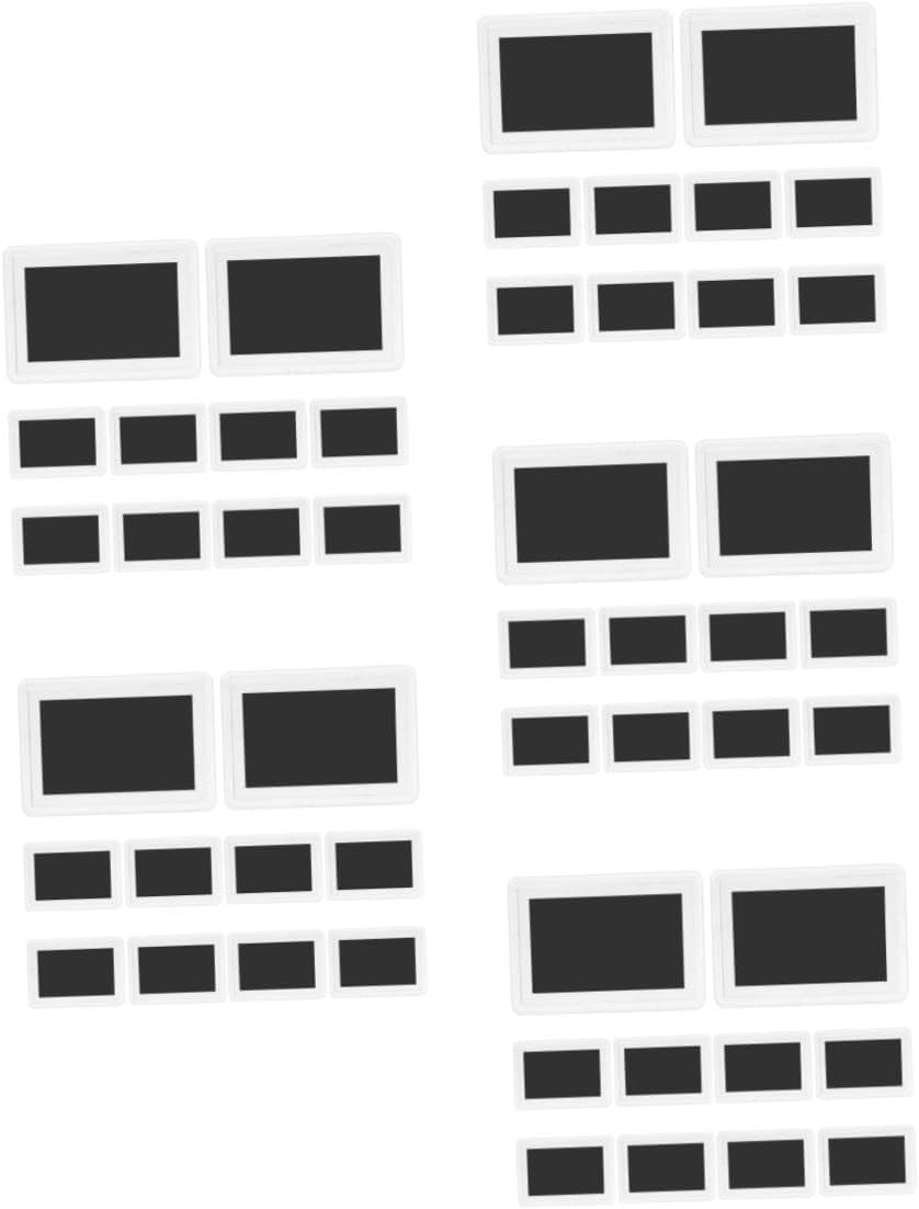 Luxshiny 5sets 10pcs Picture Frames for Refrigerator Photo Display Frames Photo Pockets for Family Memories Metal Surfaces 10pcs*5