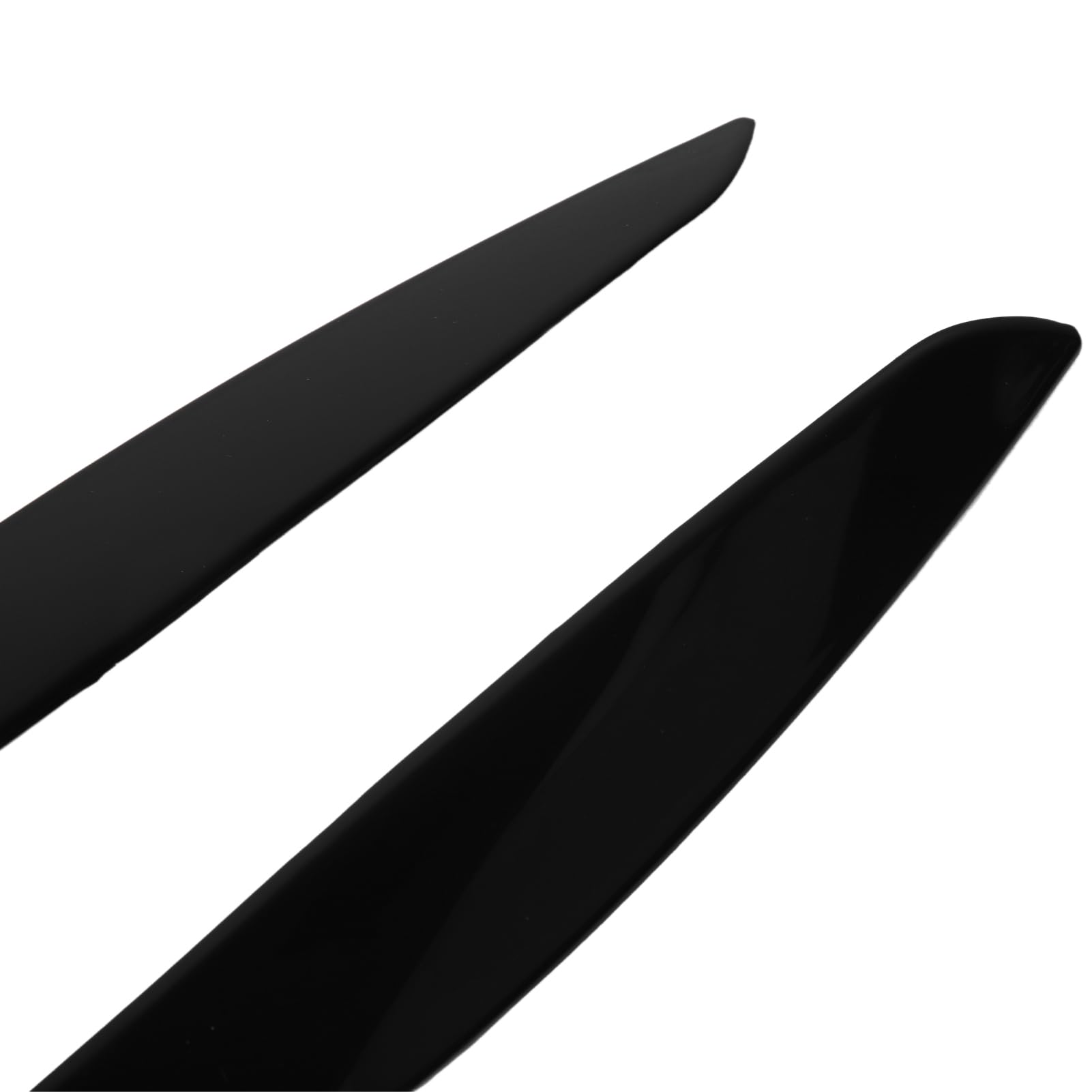 2 Pezzi Faro Sopracciglio Anteriore Sinistro Destro Copertura Palpebra Leggera per Serie 1 E81 E82 E87 E88 dal 2006 al 2013 (Nero Lucido)