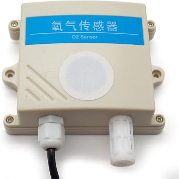 iDili O2 Oxygen Sensor, Industrial Oxygen Gas Detector with IP65 Waterproof, RS485/0-5V/0-10V/4-20mA Output Optional for Air Quality Monitoring 4-20mA