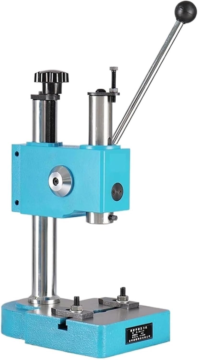 Pressa Manuale ad Albero per Officina, Strumento da banco Antiscivolo per sagomatura, rivettatura, punzonatura e Piegatura.