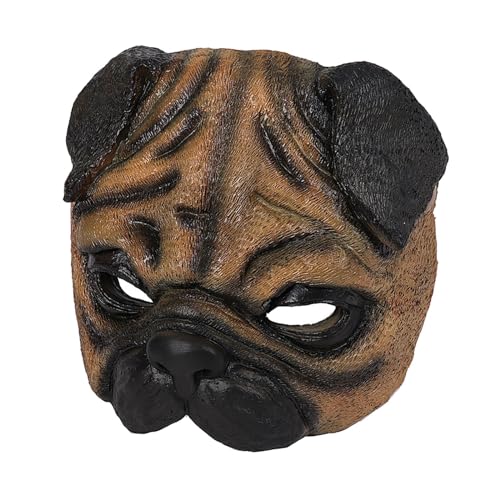 LOVIVER Mops-Maske, Maske, Cosplay-Kostüm, Zubehör, Herren und Damen, verkleiden, Maskerade-Maske, Halloween-Maske für Party, Karneval