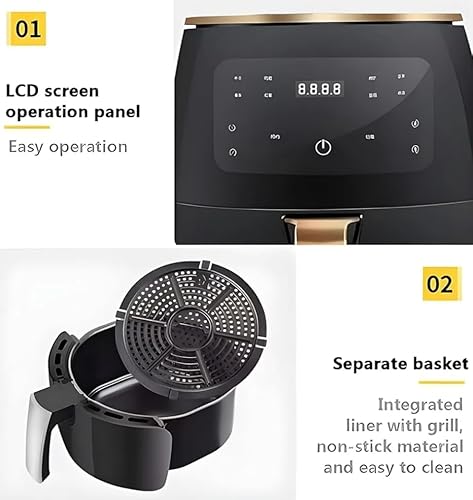 Silver Crest Electric Air Fryer, 6 liter - 2400watt