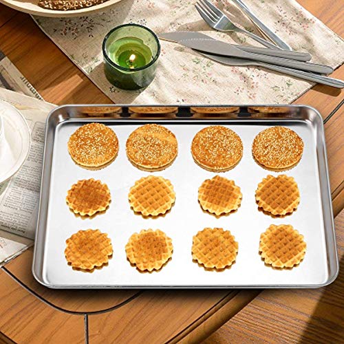 Plaque de cuisson inox idéale pour biscuits et légumes rôtis