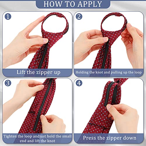Image of Geyoga 6 Pcs Boy Tie for Kids Pre-tied Tie 14-16 Years | Adjustable Neck Strap Necktie with Zipper, Back to School Gift for Teen, School Uniform, Formal Wedding, Baby Shower Party