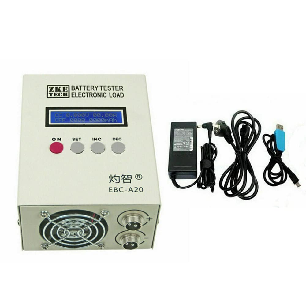 EBC-A20 - Tester batteria al litio al piombo-acido elettronico per batteria, tester di capacità 85 W LCD