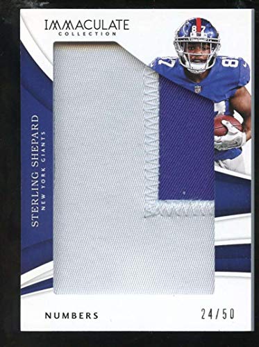 Sterling Shepard 2018 Panini Immaculate Collection Numbers #73/50 Football NY Giants NFL