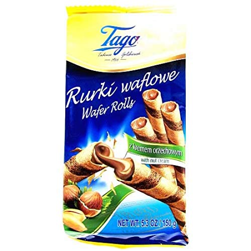 Tago Crispy wafer roll with nut cream 150g x3 (pack of 3)