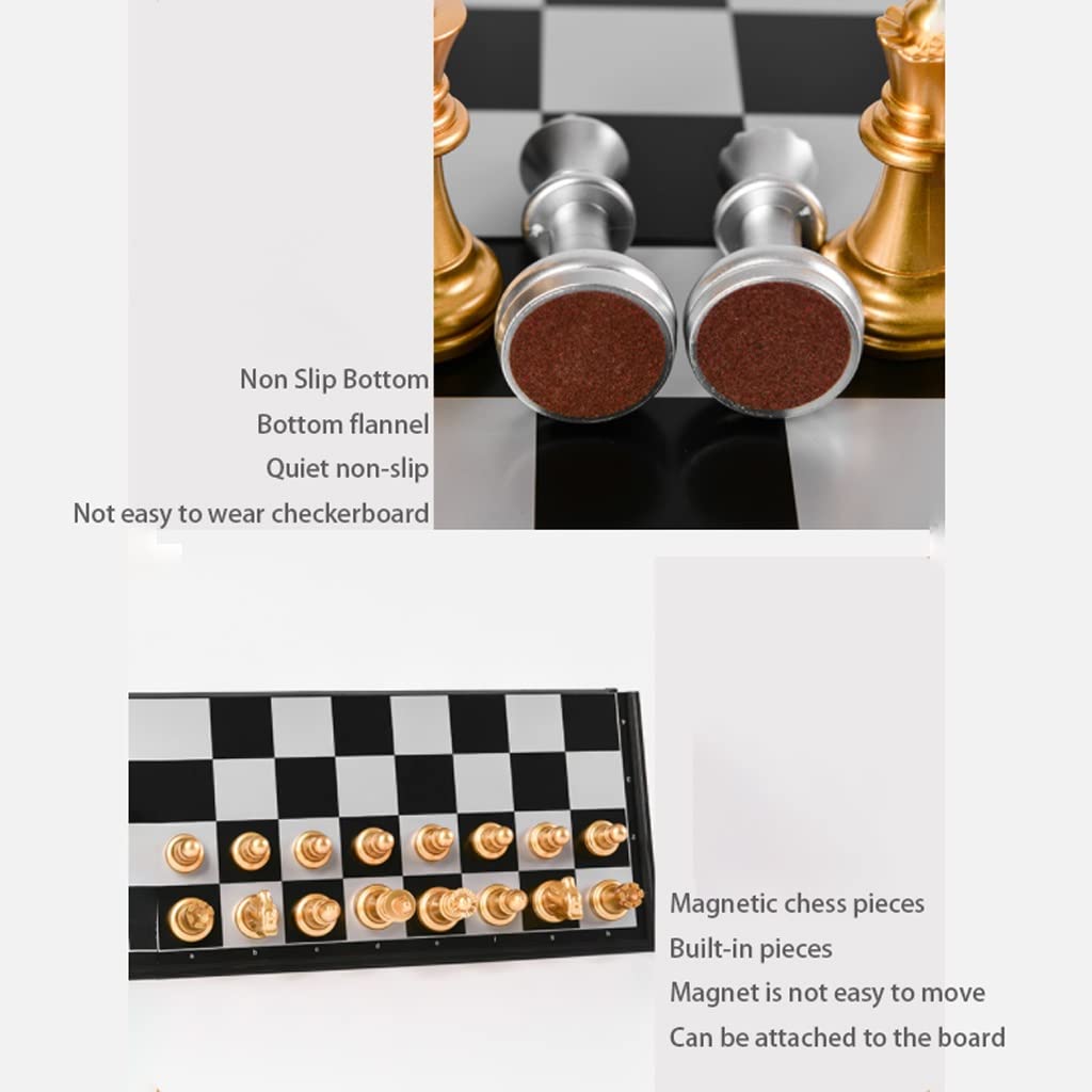 Reisespiele, Schach Magnetisches Schachspiel Holzschachspiel mit klappbarem Schachbrett(32cm)