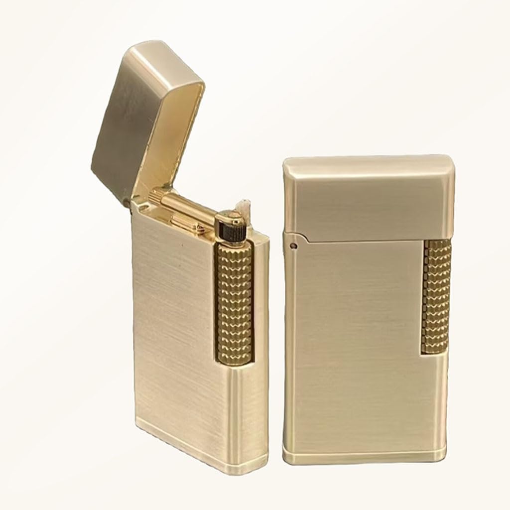 Handmade Kerosene Lighter, Flip Design, Side-Sliding Ignition Wheel, Men's Desktop Decoration, Collectible