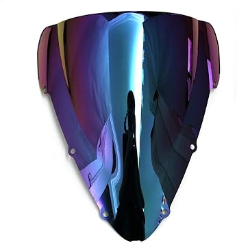 motorcycle windshield Windscreen Compatible with Honda CBR600 2001-2007 Double Bubble Motorcycle CBR 600 F4i 01 02 03 04 05 06 07 Windshield Wind Deflectors (Color : Blue)