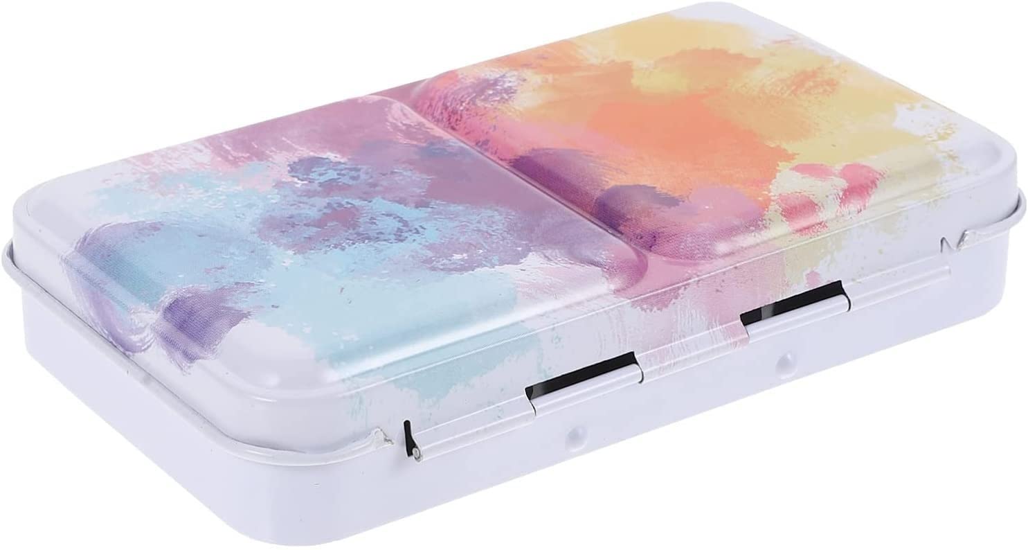 1 zestaw paleta farb puste pudełko akwareli pusta taca na farbę DIY przenośny artysta podróży akwarela pudełko pigmentowe kolorowe (kolor: kolorowy) (kolorowe)