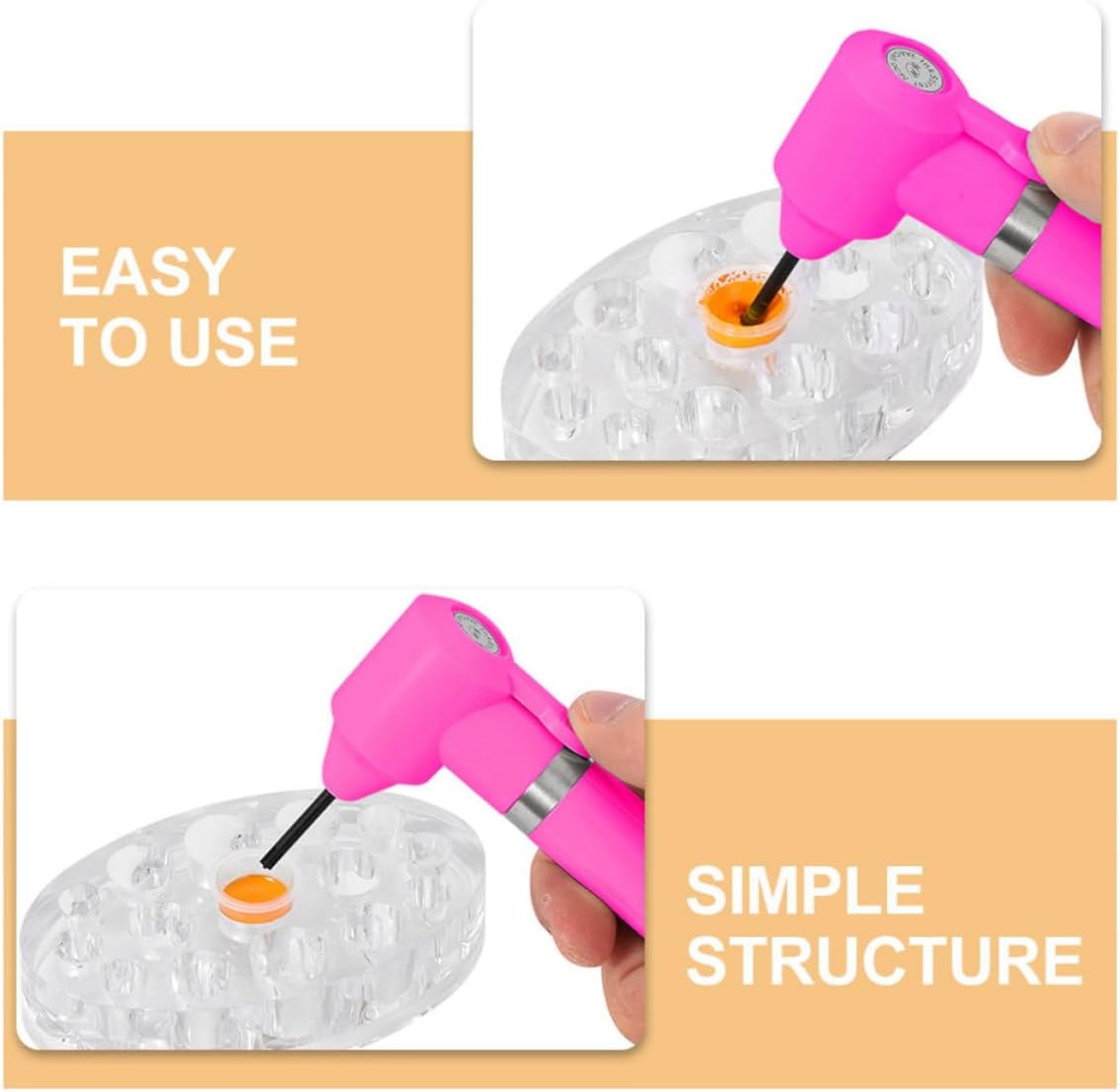 NUOBESTY Electric Pigment Mixer for Art Projects with Lightweight Plastic Design and Easy Operation, Compact Electric Mixing Tool for Art Enthusiasts