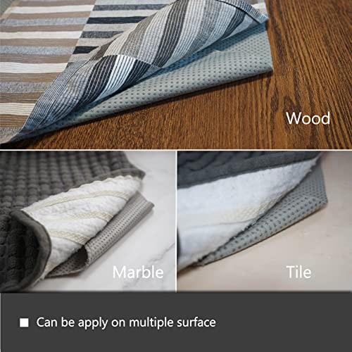 Yeaco Dual Surface 5X8 Non Slip Rug Pad Rubber Gripper - Extra Strong - Keep Rug In Place, Safe For All Floors #TOP3