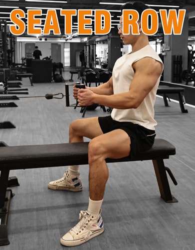 Fitarc Double D Row Handle,LAT Pull Down Handle,LAT Pulldown Attachments,Close Grip Cable Attachment,T bar Row attachments,V Bar Handle to Training Your Back and Arms