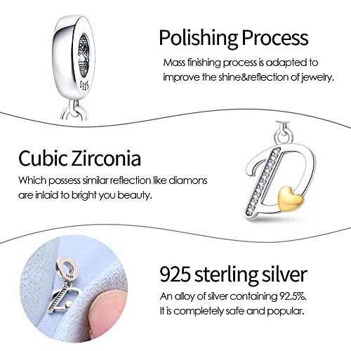 Pandach Good Luck Charm Bead Fits Charms Bracelets For Woman-925 Sterling Silver Dangle Pendant Bead With Cz Stones,Girl Jewelry Beads Gifts For Women Bracelet&Necklace #TOP2