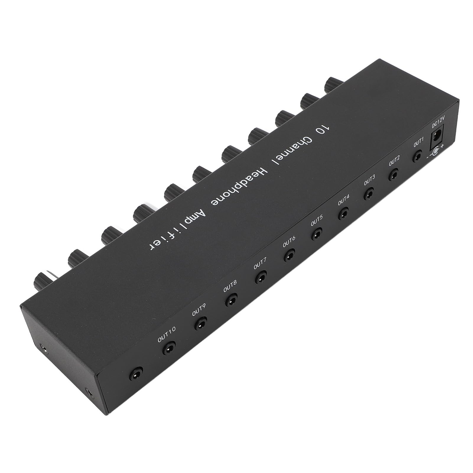 Pongnas Amplificatore per Cuffie a 10, Splitter per Cuffie Portatile in Metallo Equalizzatore Integrato Amplificatore per Cuffie Stereo per Mixer, Superiore con Circuiti Analogici HiFi,