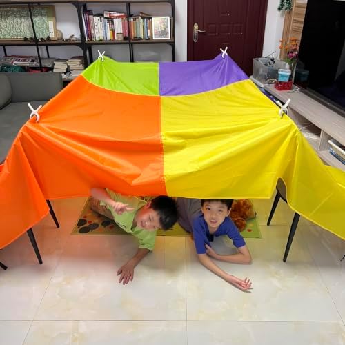 Blanket Fort Building Kit for Kids, Make a Portable Playhouse, Large Blanket and Clips, Magic Play Tent Boys Girls Indoor Outdoor Build Set, STEM Children Toy, Best Gift for Children, Ages 4, 8, 12 +