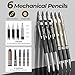 Nicpro 58 PCS Art Drawing Supplies Kit in Leather Case, Art Mechanical Pencil Set with 6 Metal Drafting Pencil 0.5 & 0.7 & 0.9 & 2mm, 12 Micron Pen, Sketch Book, 30 Tube Lead Refills for Sketching