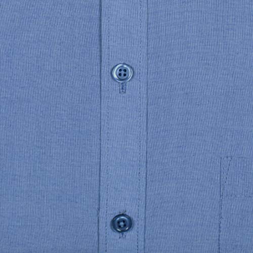 Image of ACCOX Men's Formal Half Sleeves Regular Fit Cotton Navy Blue Sky Blue Check Shirt(Multi,GC158 01)