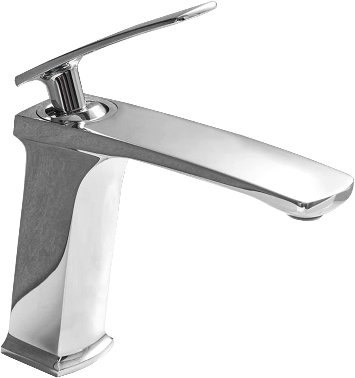Robinet de lavabo noir mat monotrou pour vasque de salle de bain contemporaine