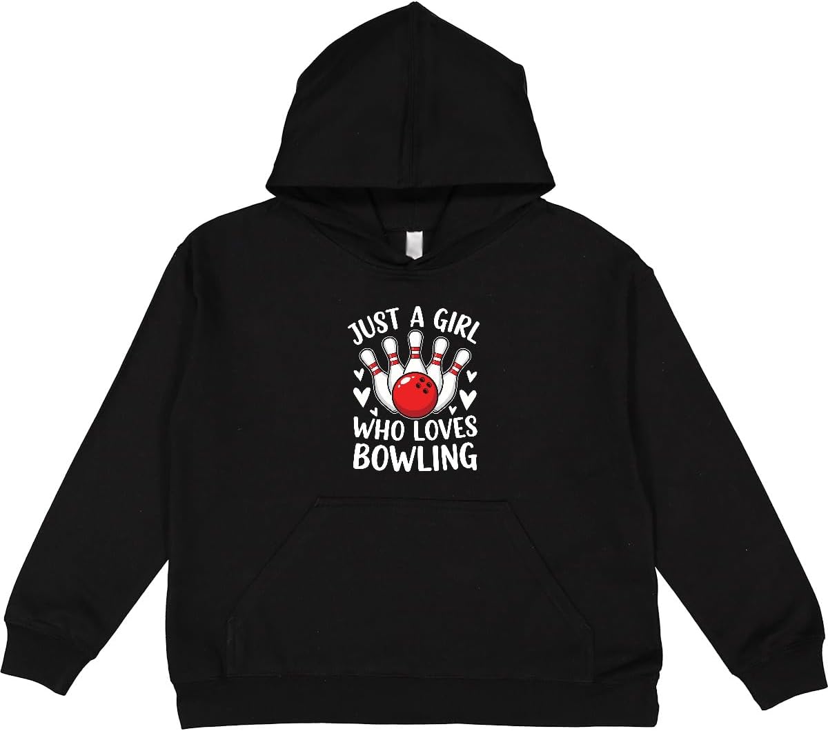 inktastic Just a Girl Who Loves Bowling Youth Hoodie Sweatshirt