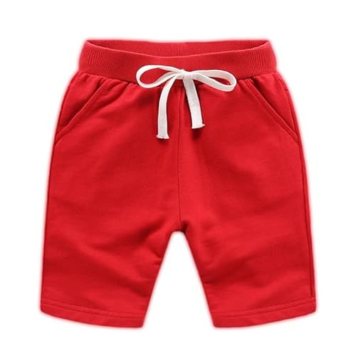 Kit 3 Bermuda Infantil Moletom Algodão Masculina Lisa Criança Confortável - Preto/Grafite/Vermelho/6