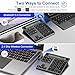 Bluetooth/2.4G Wireless Number Pad with Calculator - Wireless Numeric Keypad Slim 34-Keys External Numpad Keyboard Data Entry + Calculation 2in1 Number Pad for Laptop Desktop PC Smartphone