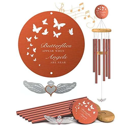 Memorial Wind Chimes for Loss of Loved One - Sympathy Wind Chimes, Wind Chimes Memorial - Large 26" Bronze - Bereavement Wind Chimes Outdoors, Memorial Gifts, Windchimes in Memory, Mother, Father, Dog