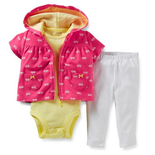 Ensemble 3 pièces Carter's à capuche pour les promenades printanières de bébé