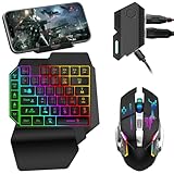 【TRAGBARES TASTATUR-SET】 Die einhändige Gaming-Tastatur ist handflächengroß und überall dabei – perfekt für präzise Halbhand-Steuerung. Die ergonomische Maus mit Bluetooth-5.2-Adapter bietet schnelle, flexible Bedienung. Dieses kompakte Set ist leicht, platzsparend und erfüllt mühelos alle Gaming-Anforderungen.