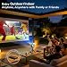 Mini Outdoor Projector with WIFI and Bluetooth, 4K Support Smart Projector Supports Power Bank (12V 3A), 360° Rotation Auto Keystone, Video Projector Compatible with Smartphone, Laptop, HDMI, USB