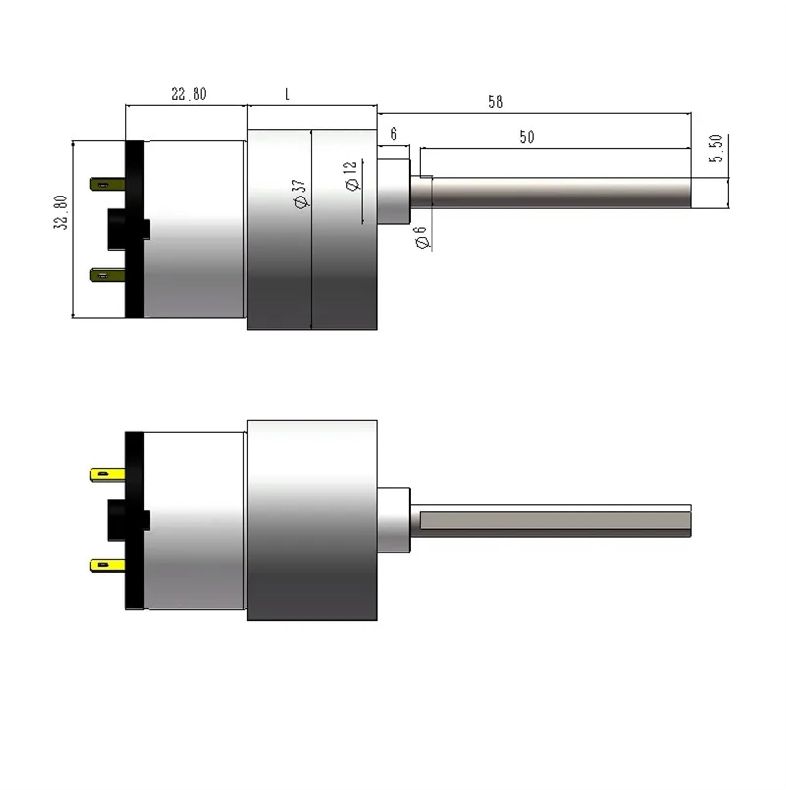 JGB37-520 Getriebemotor 12V – 37 Mm, 45 U/min, Ho Produktbild-Vorschau 5