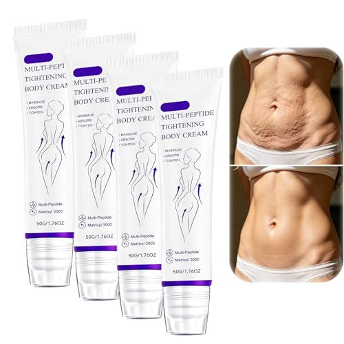 Crema corporal con rodillo de masaje multipéptidos, crema hidratante, reafirmante y lifting, sérum anticelulítico para piernas, abdomen y glúteos, sérum multiusos reafirmante antiarrugas que (4PCS)