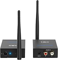 Vista 1 de 1Mii Receptor transmisor de audio inalámbrico de 2.4 GHz para TV, 320 pies de largo alcance 20 ms de bajo retardo 192 kHz/24 bits de audio HiFi, kit