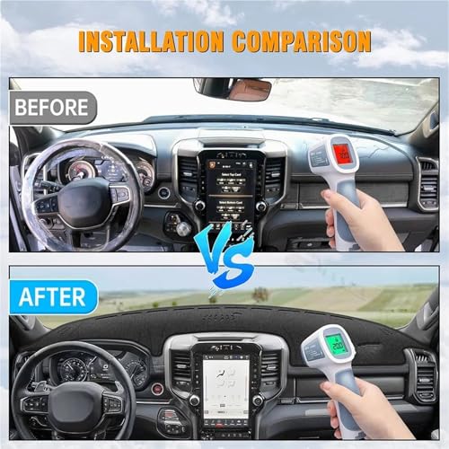 Tapis de Tableau de Bord pour Dodge Ram 1500 2500 3500 2019-2024