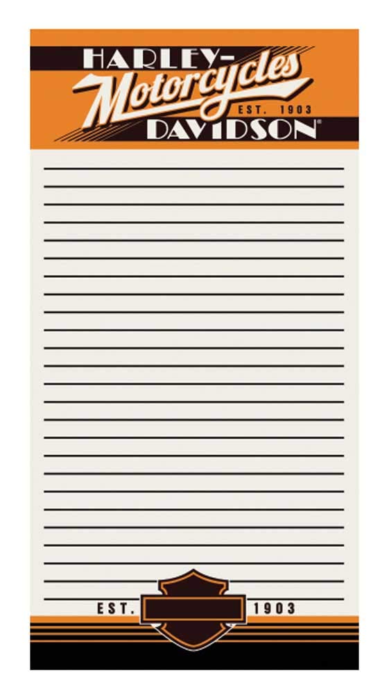 Bloc-notes Harley-Davidson Ride Free carnet de listes 50 pages