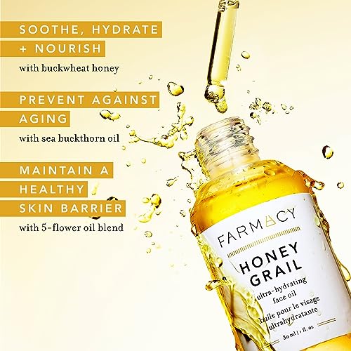 Farmacy Honey Glow & Honey Grail Bundle - 17% AHA & BHA Resurfacing Night Serum & Face Oil