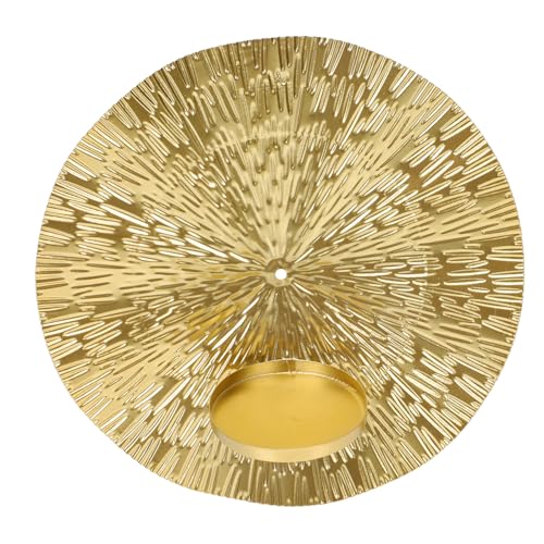 TOYANDONA Candelabro de Pared de Metal Redondo Colgante Decoración Mural Elegante para Velas Resistente y Duradero para Hogar Hotel y Restaurante