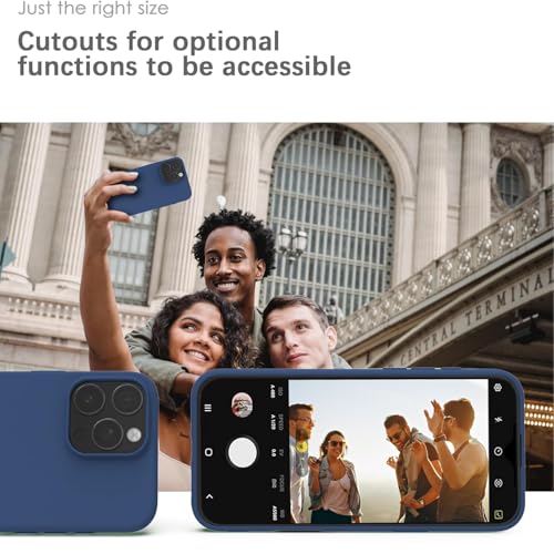 Image of AIBEX Premium Liquid Silicone Back Cover Case Compatible for iPhone 16 Pro | Shockproof, Drop and Camera Protection | Slim Phone Case, Anti-Scratch Soft Microfiber Lining - Royal Blue